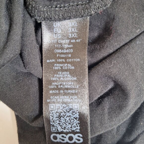Asos Unity black short sleeve tshirt size 3XL - Picture 2 of 5